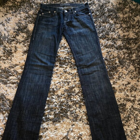 Rock & Republic STELLA Straight Leg Jeans Dark Wash Denim Stretch Size 25 EUC - Picture 1 of 5